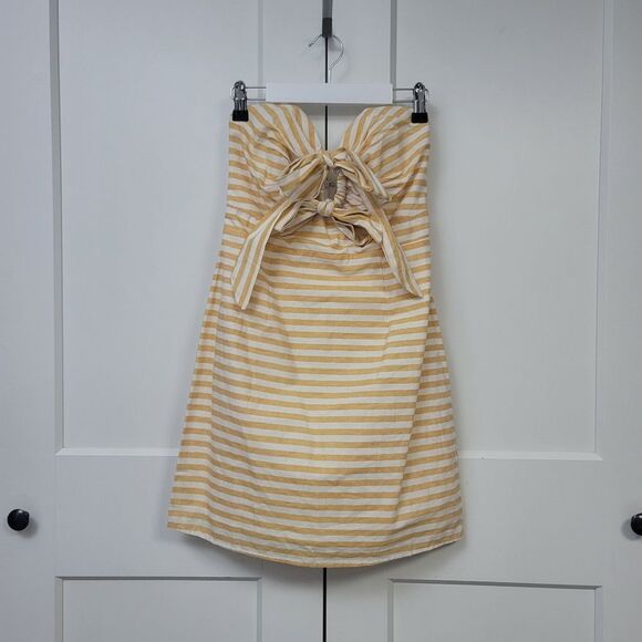 Sabo Skirt Beige and White Striped Mini Dress - Picture 6 of 10